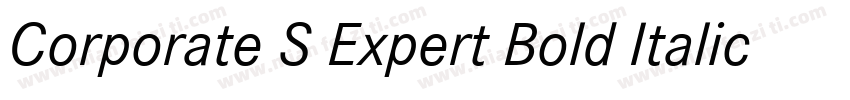 Corporate S Expert Bold Italic OsF字体转换